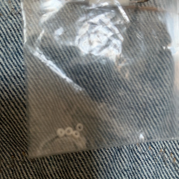 Lucky Brand Tomboy Trucker Denim Jacket Boho Mud Cloth Evil Eye M - Picture 16 of 16